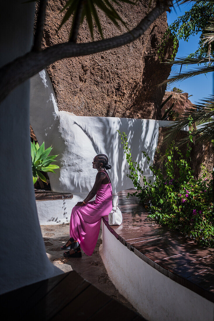 The Lagomar Museum, also known as Omar Sharif's House, unique former home incorporating natural lava caves, now a restaurant, bar & art gallery in Lanzarote, Canary Islands, Spain