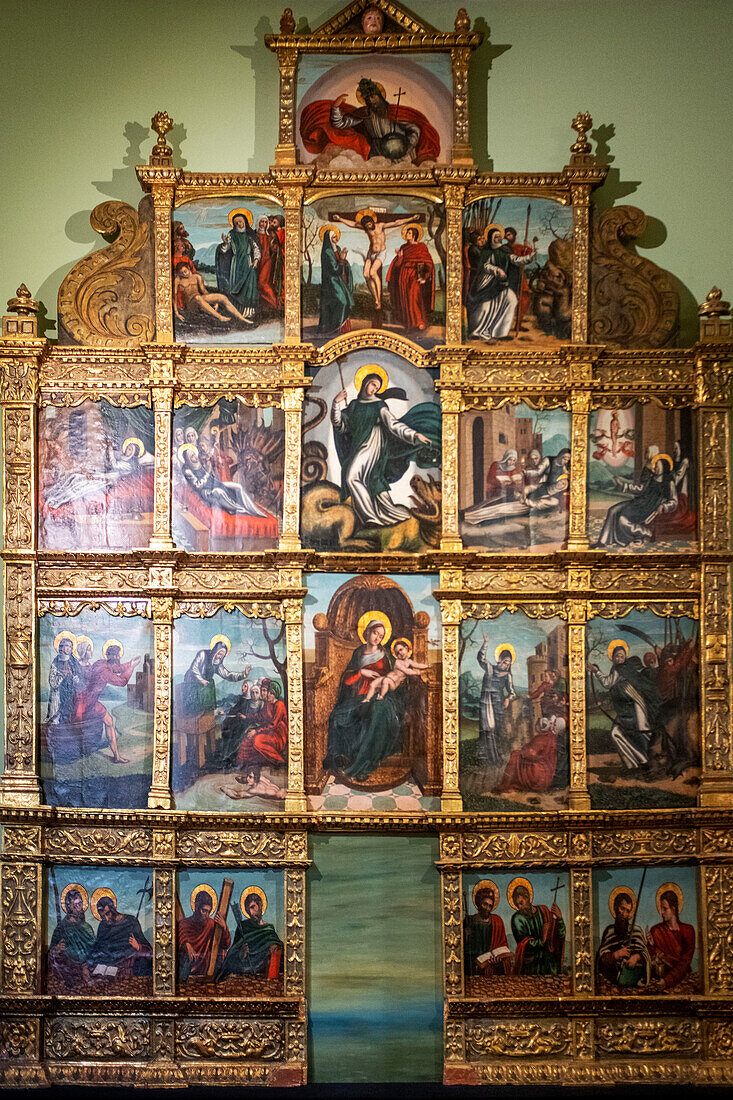 Altarpiece of Santa Marta, oil on table, Diocesan museum of Ancient Art Sigüenza, Guadalajara province, Spain