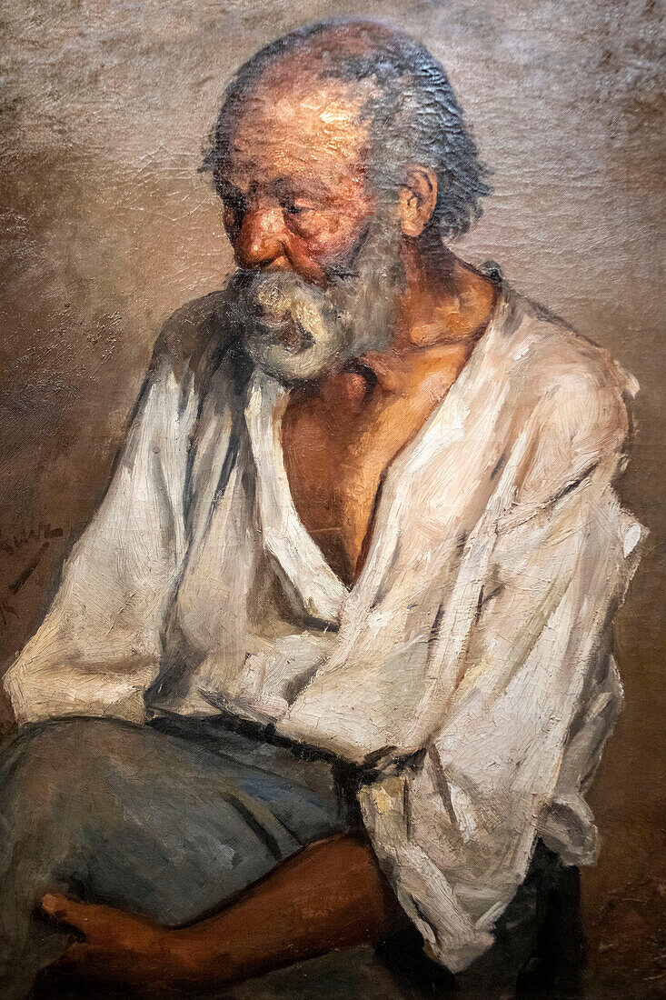 Pablo Ruiz Picasso (1881-1973): Old fisherman, Montserrat Museum, Benedictine abbey of Santa Maria de Montserrat, Monistrol de Montserrat, Barcelona, Catalonia, Spain