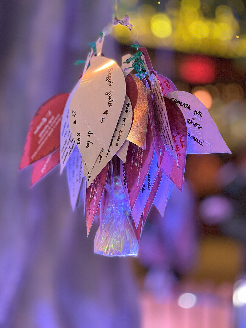 Weihnachten in den Straßen von Zaragoza, Aragonien, Spanien