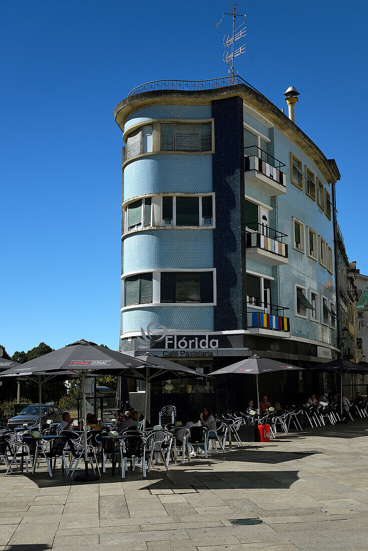 Terrace of the Flórida in Bragança, Portugal.