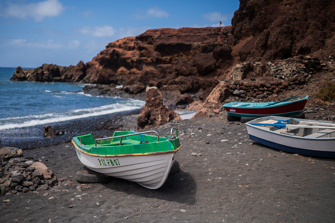 El Golfo Beach (Playa el Golfo) in Lanzarote, Canary Islands, Spain