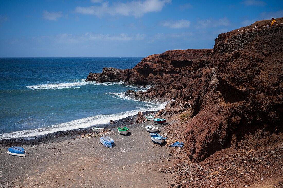 El Golfo Beach (Playa el Golfo) in Lanzarote, Canary Islands, Spain