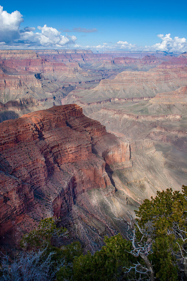 View from the South Rim in Grand Canyon National Park, Arizona.