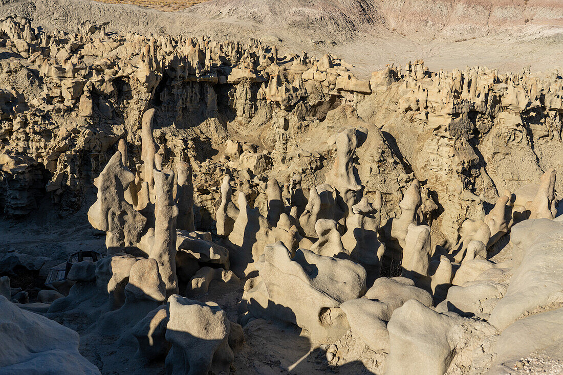 Fantastically eroded sandstone formations in the Fantasy Canyon Recreation Site, near Vernal, Utah.