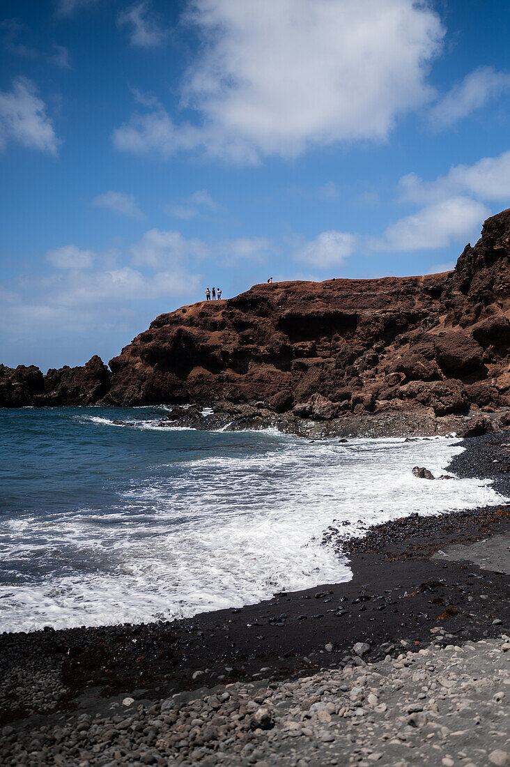 Strand El Golfo (Playa el Golfo) auf Lanzarote, Kanarische Inseln, Spanien