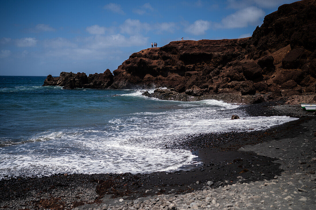 El Golfo Beach (Playa el Golfo) in Lanzarote, Canary Islands, Spain