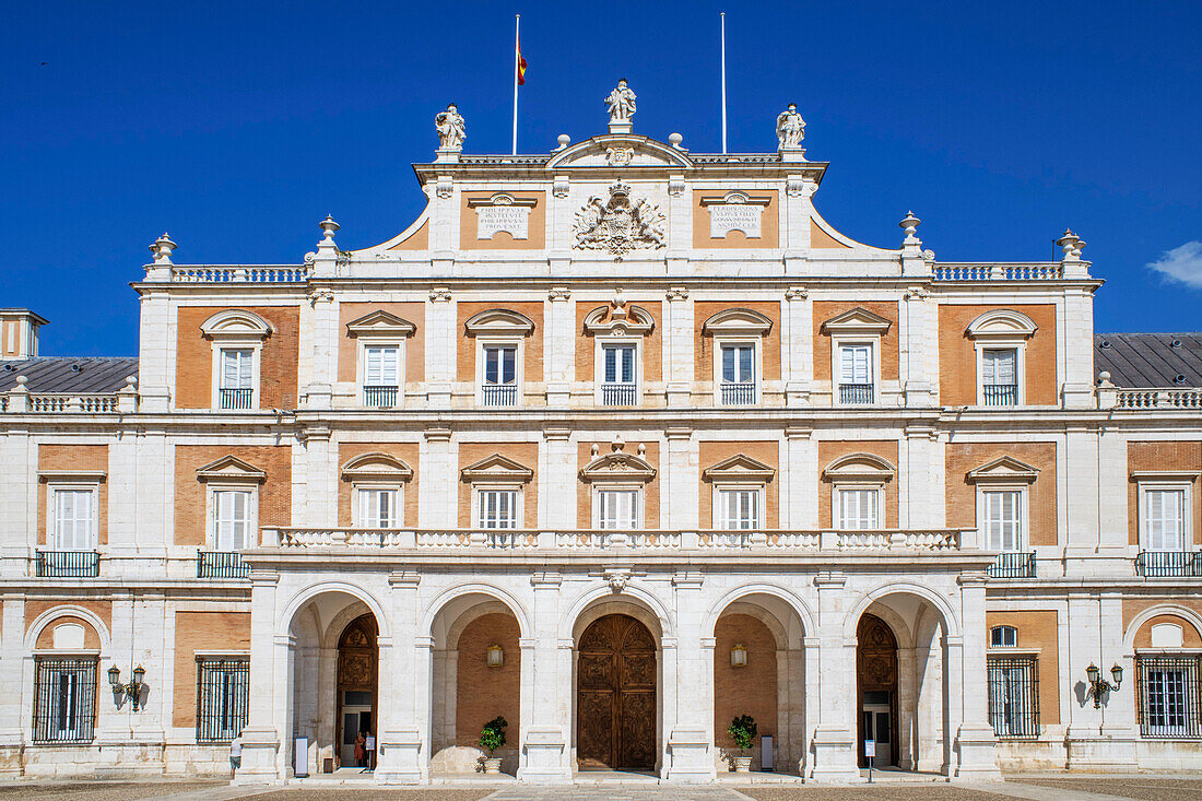 Der Königspalast von Aranjuez. Aranjuez, Gemeinde Madrid, Spanien