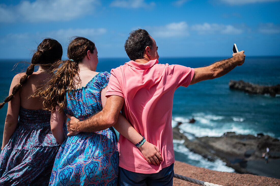 Grüne Lagune oder Charco de los Clicos auf Lanzarote, Kanarische Inseln, Spanien