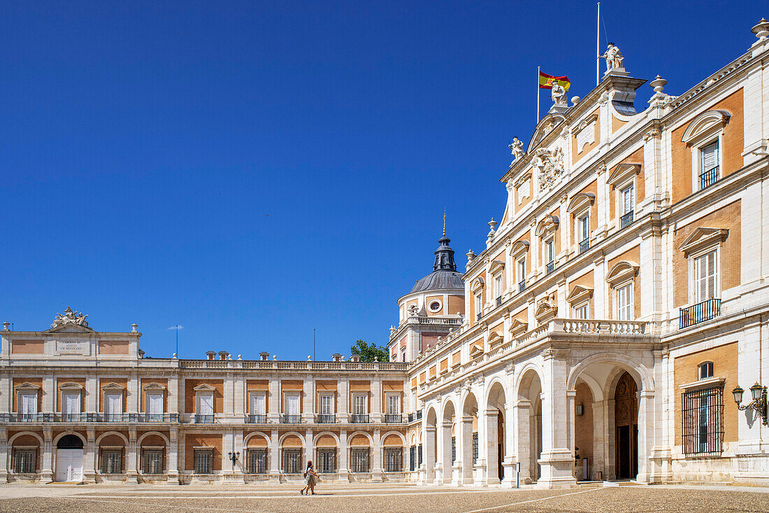 Der Königspalast von Aranjuez. Aranjuez, Gemeinde Madrid, Spanien