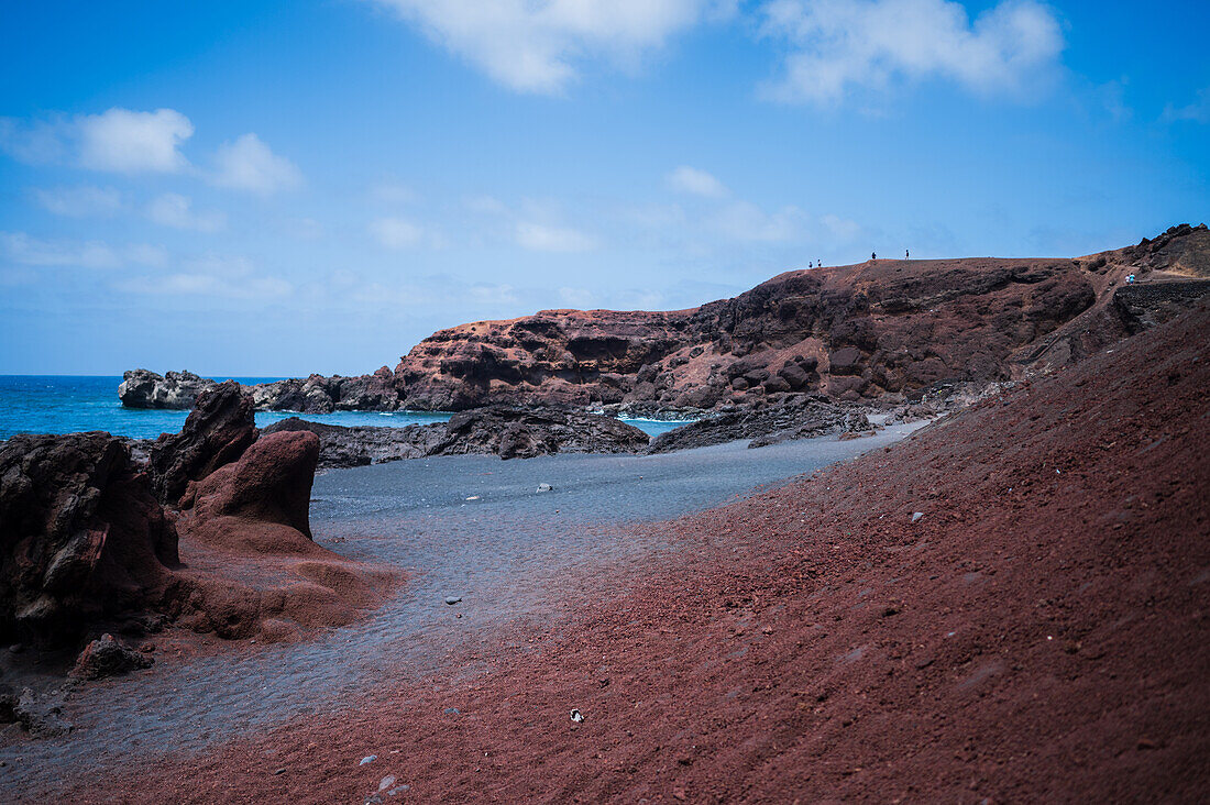 El Golfo Beach (Playa el Golfo) in Lanzarote, Canary Islands, Spain