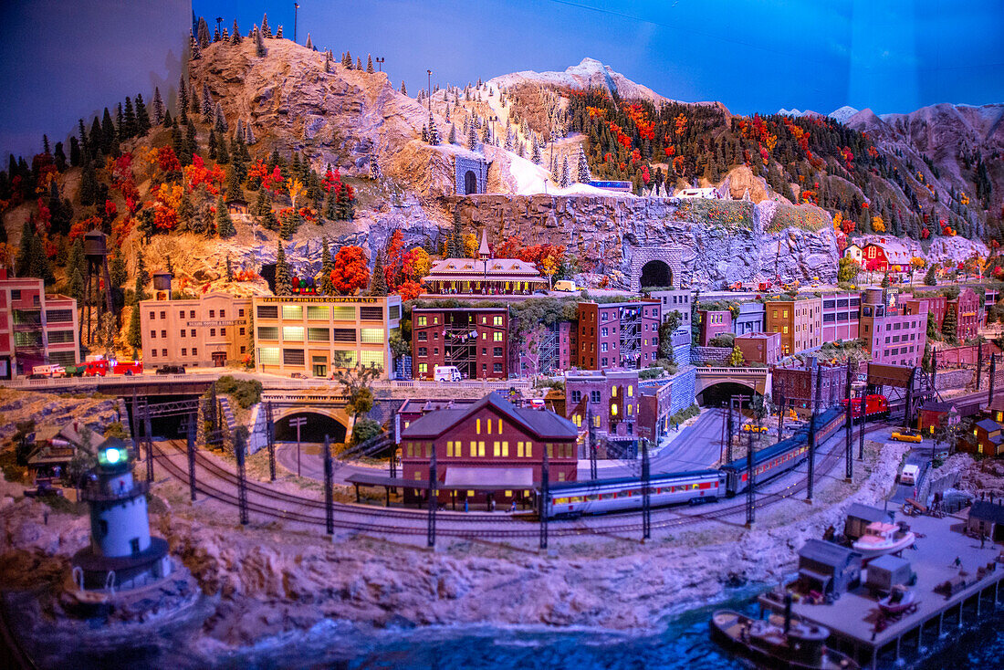 Gulliver's Gate Museum, eine Miniaturwelt mit Hunderten von Wahrzeichen, Schauplätzen und Ereignissen am Times Square, Manhattan, New York, USA