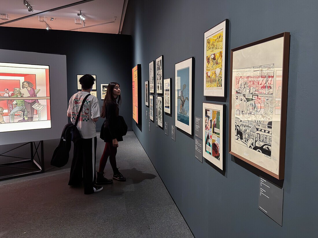 Comic, Dreams and History exhibition at CaixaForum proposes a tour of some of the best comics in history and delves into the comic production process, Zaragoza, Spain