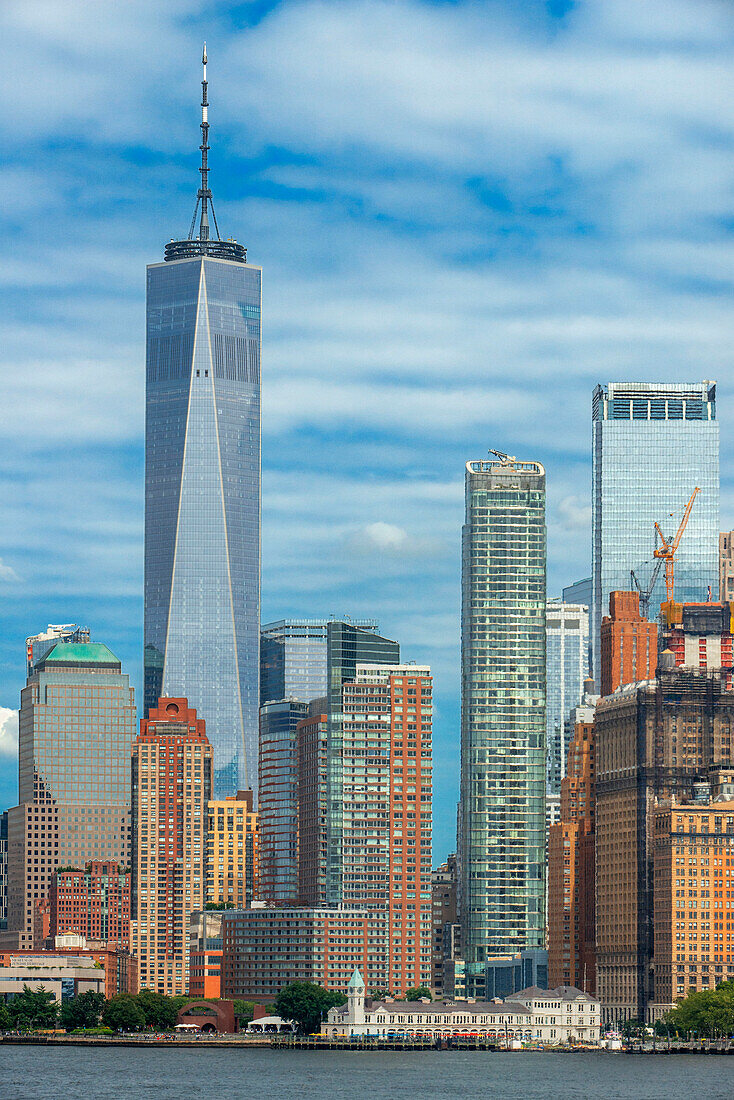 panorama New york skyline usa New York City skyline lower manhattan skyline with skyscrapers including the freedom tower cbd new york usa.