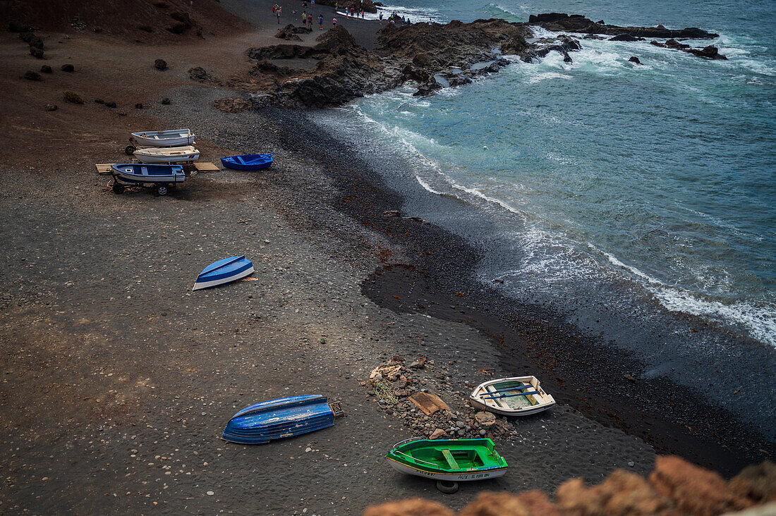 El Golfo Beach (Playa el Golfo) in Lanzarote, Canary Islands, Spain