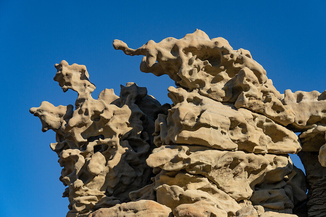 Fantastically eroded sandstone formations in the Fantasy Canyon Recreation Site, near Vernal, Utah.