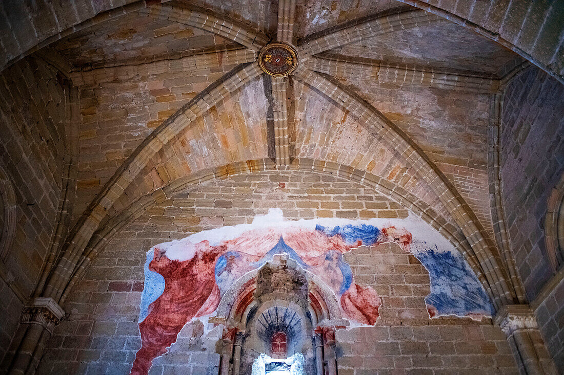 Details of ceiling of iglesia de Santiago church, Siguenza, Guadalajara province, Spain.