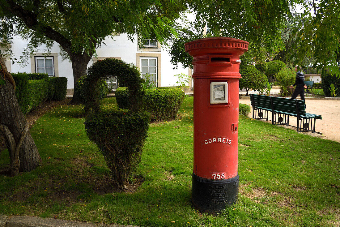 Red mailbox. Almeida, Portugal.