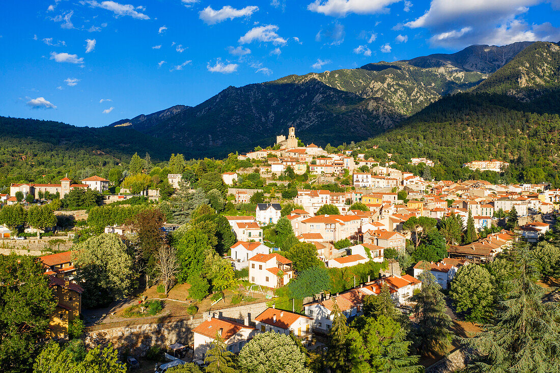 Vernet les Bains in den Pyrenäen, Pyrénées-Orientales im Languedoc-Roussillon, Frankreich