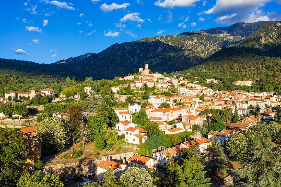 Vernet les Bains in the pyrenees mountains Pyrénées-Orientales in Languedoc-Roussillon France.