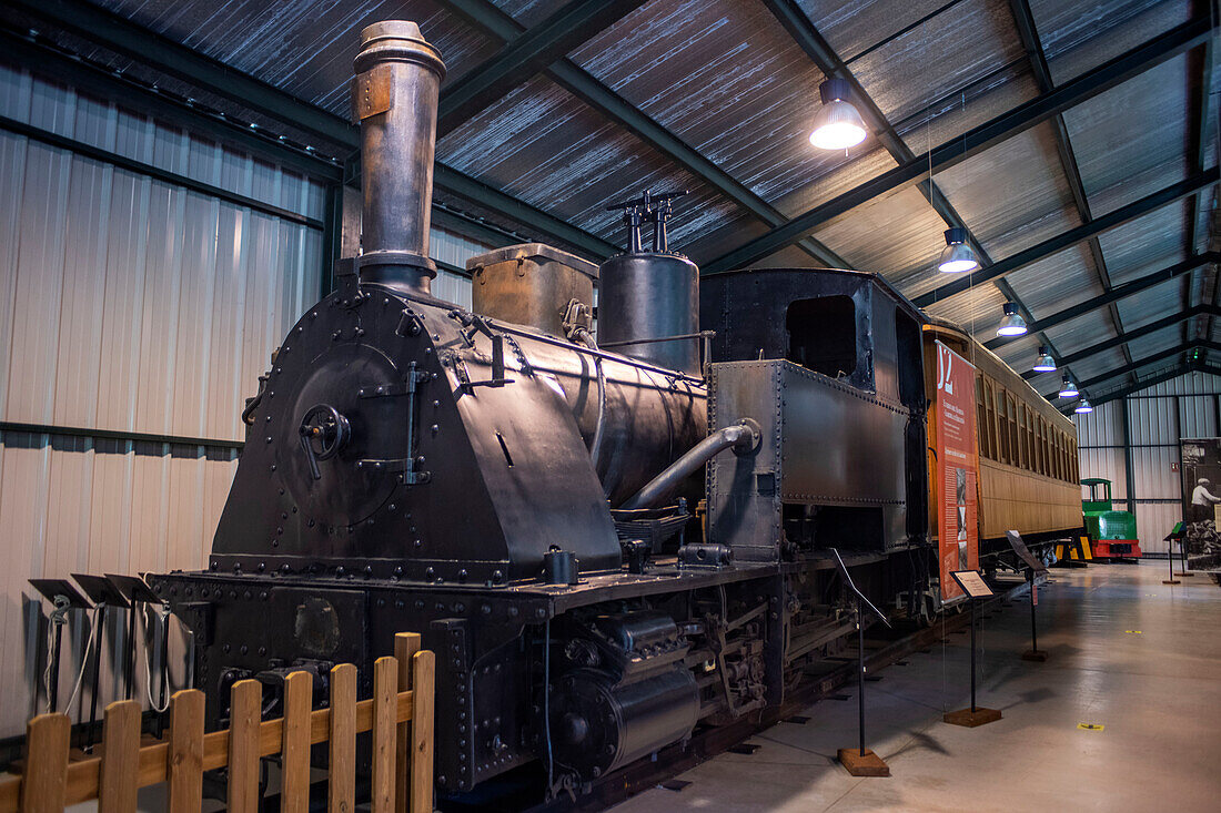 Tren del Ciment Museum, am Bahnhof Pobla de Lillet, La Pobla de Lillet, Castellar de n'hug, Berguedà, Katalonien, Spanien