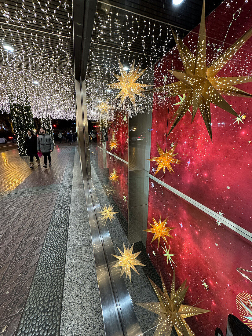 Christmas arrives in the streets of Zaragoza, Aragon, Spain