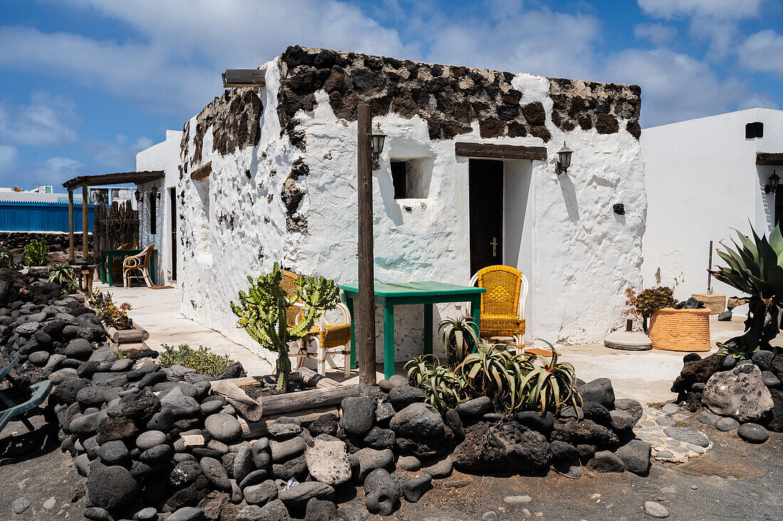 El Golfo, ein kleines Fischerdorf an der Südwestküste der Insel Lanzarote, Kanarische Inseln, Spanien