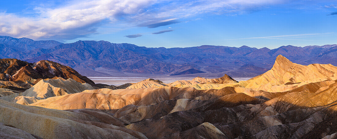 The view from Zabriskie Point in Death Valley National Park, California.