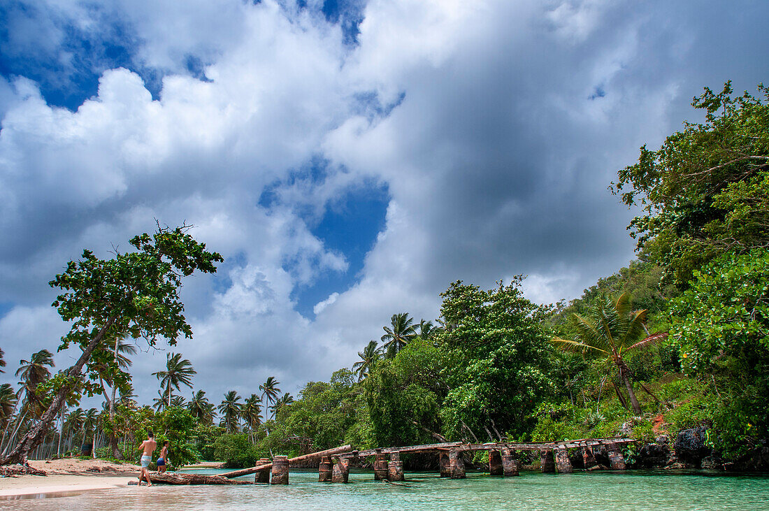 Strand Playa Bonita auf der Halbinsel Samana in der Dominikanischen Republik in der Nähe der Stadt Las Terrenas