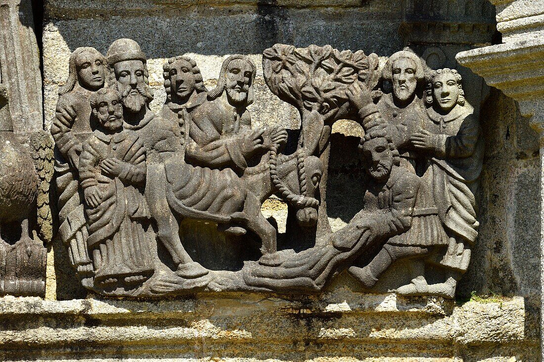 France, Finistere, Guimiliau, parish enclosure, the calvary