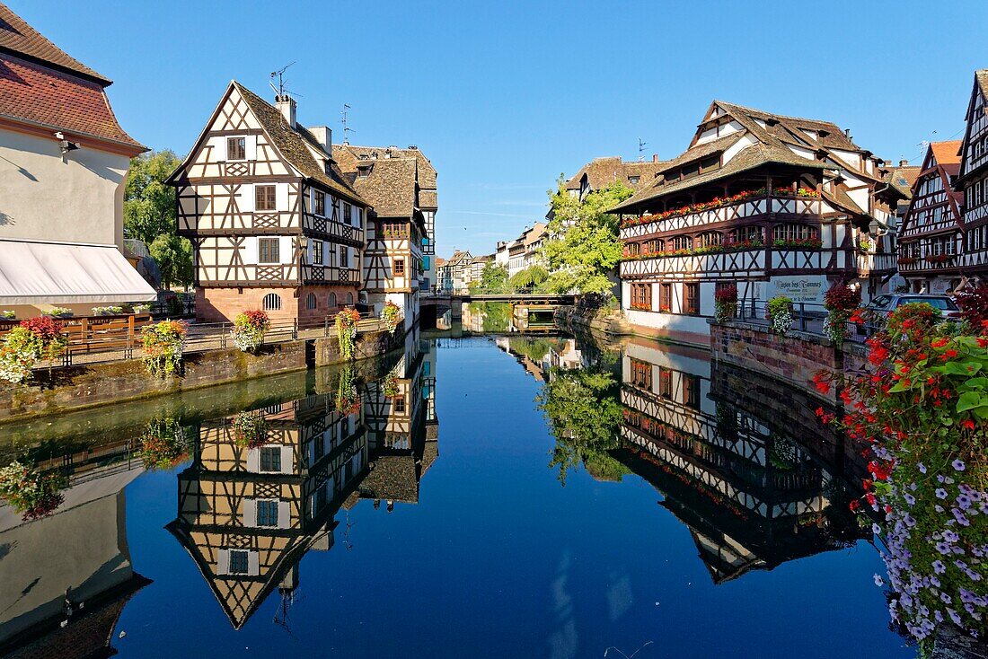 Frankreich, Bas Rhin, Straßburg, von der UNESCO zum Weltkulturerbe erklärte Altstadt, das Viertel Petite France mit dem Restaurant Maison des Tanneurs