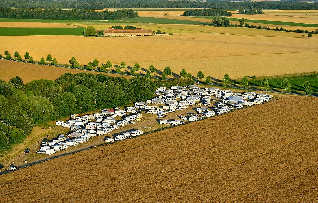 Frankreich, Seine et Marne, Zigeuner (Luftaufnahme)