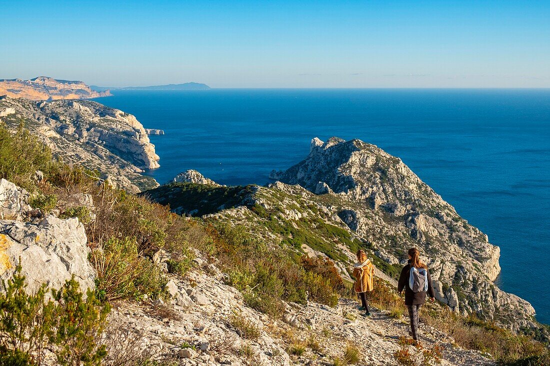 France, Bouches du Rhone, Marseille, Regional Park of Calanques, the cove of Cortiou