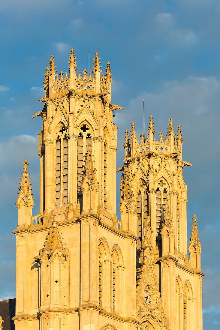 France, Meurthe et Moselle, Nancy, 19th century Saint Leon church in neogothic style by architect Leon Vautrin