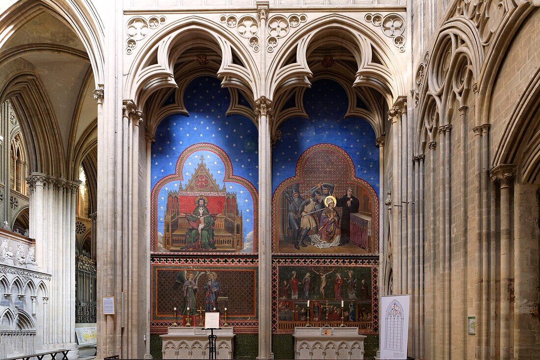 Frankreich, Calvados, Bayeux, Kathedrale Notre-Dame, aus dem 11. bis 15. Jahrhundert, Kapelle des Heiligen Nikolaus und des Heiligen Thomas Becket