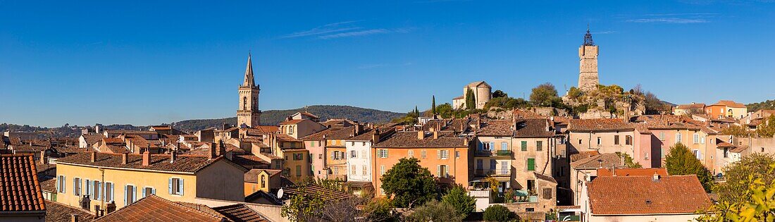 France, Var, Draguignan, old town, Saint Michel Church, Saint Sauveur chapel and Clock Tower