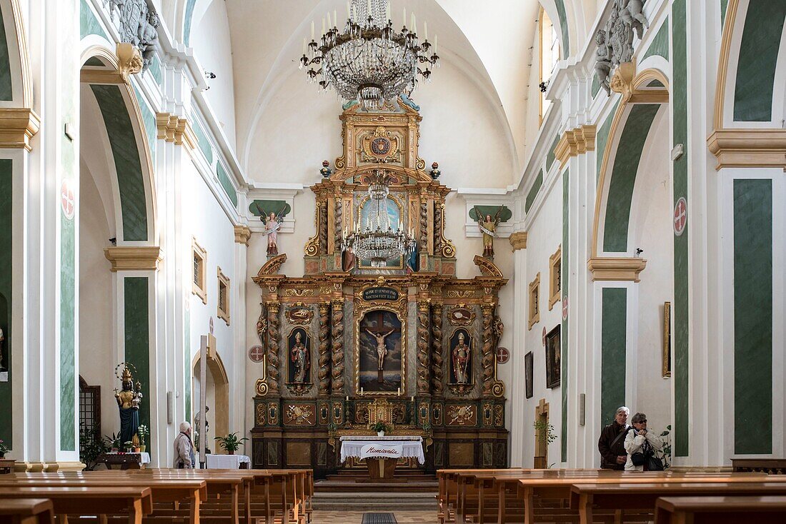 France, Haute Savoie, Annecy, the interior of the Saint Francis church also called Italian