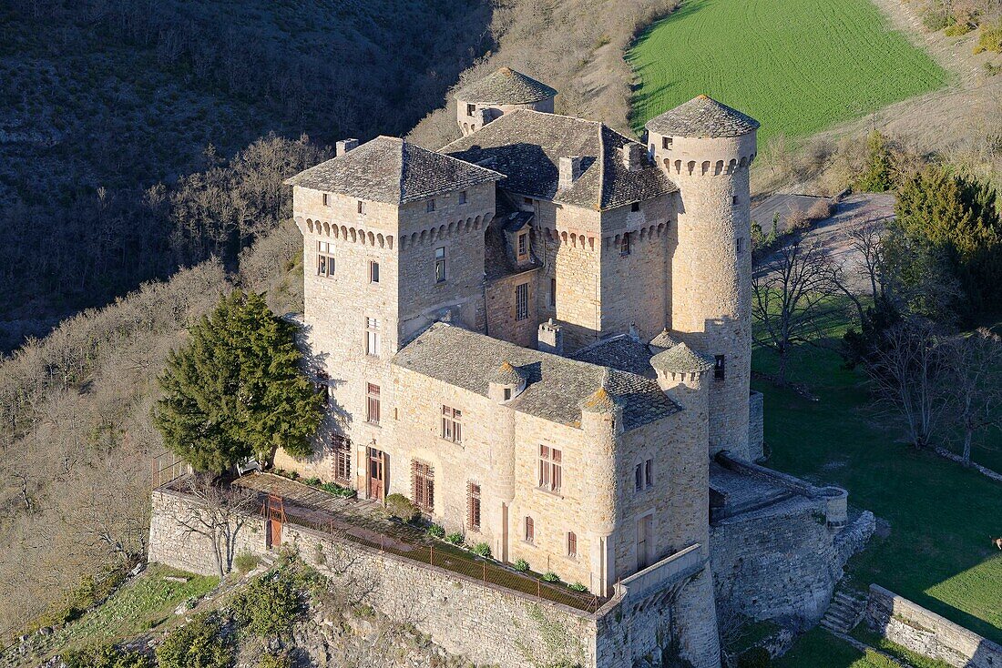 France, Aveyron, chateau de Cabrieres, north of Millau
