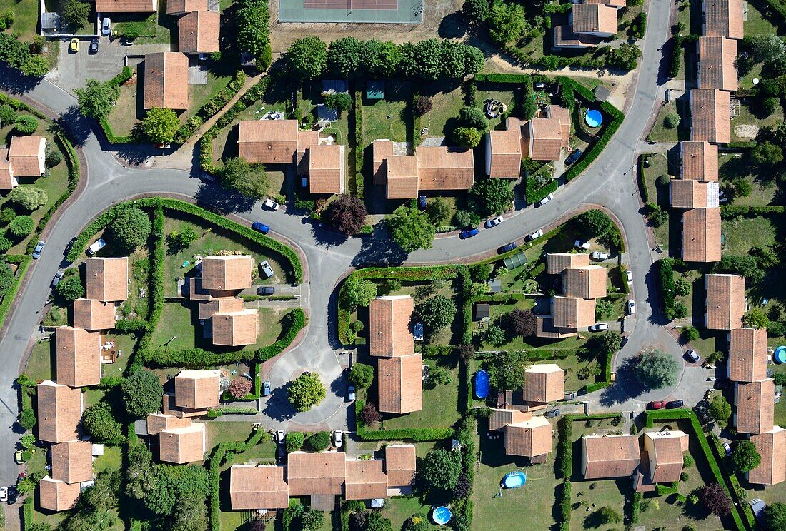 France, Gironde, Blaye city, Lot (aerial view)