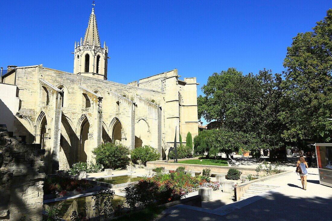 France, Vaucluse, Avignon, Square Agricol Perdiguier, Saint Martial Temple, CNR MIG exhibition