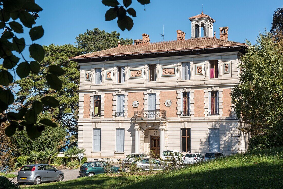 Frankreich, Haute Savoie, Evian les Bains, das Haus von Jean Foa, la Sapiniere heute Rehabilitationszentrum für Erwachsene mit Behinderungen anpassen