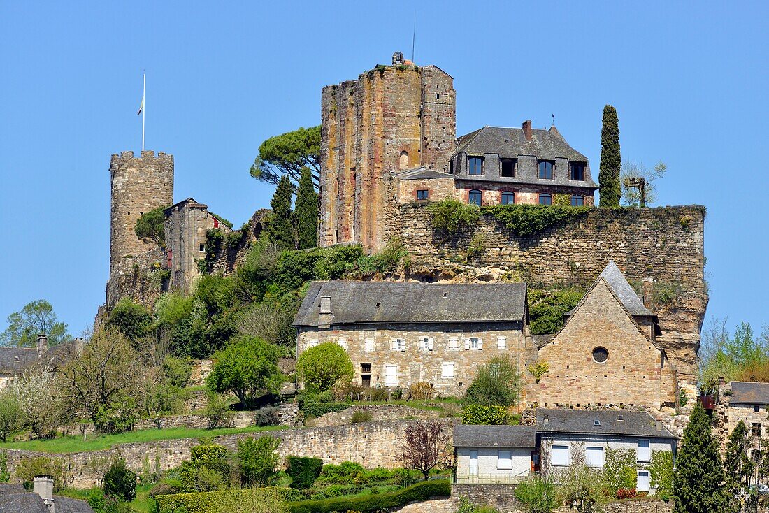 France, Correze, Turenne, labelled Les Plus Beaux Villages de France (The Most Beautiful Villages of France), castle