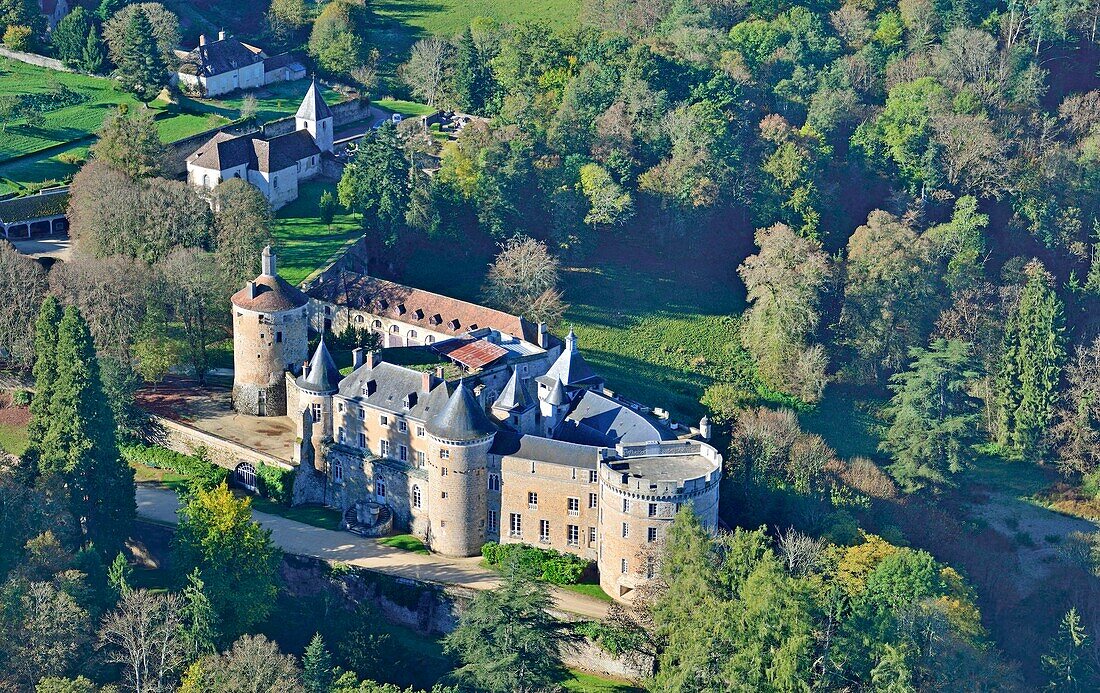 France, Yonne, Chastellux sur Cure, Morvan Regional Nature Park, Cure Valley, Chateau de Chastellux