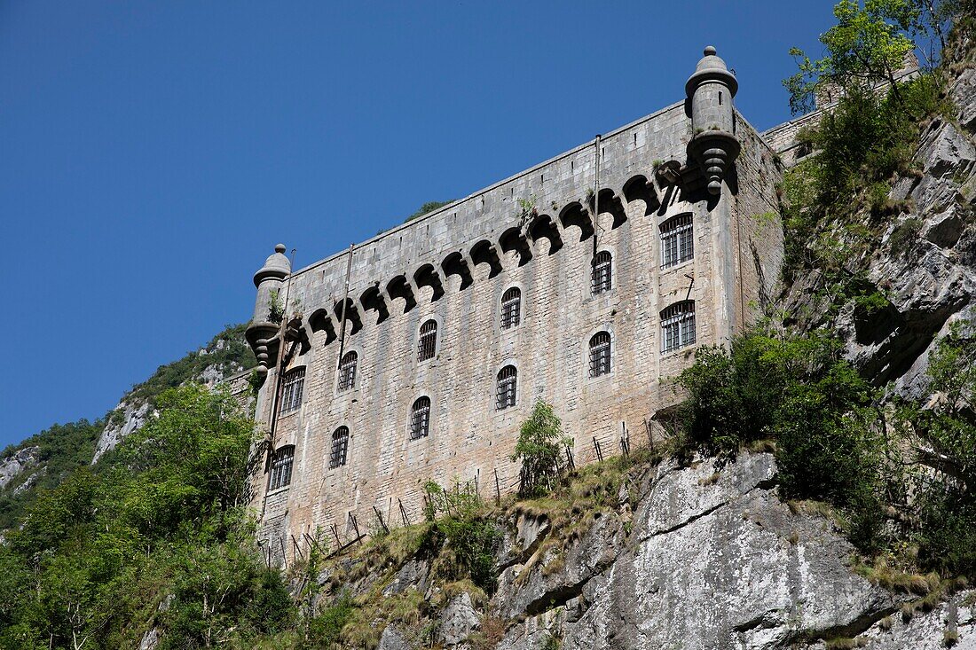 Frankreich, Pyrenees-Atlantiques, Urdos, Aspe-Tal, Festung Portalet