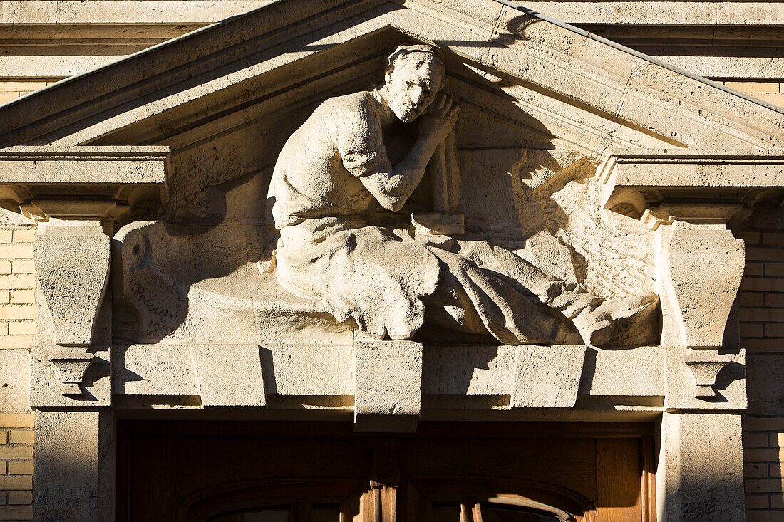 Frankreich, Meurthe et Moselle, Nancy, das Maison du Peuple (Haus des Volkes) im Stil der Ecole de Nancy (1900-1902) des Architekten Paul Charbonnier, Skulpturen von Victor Prouve