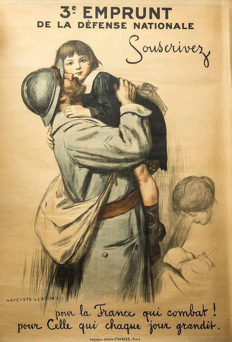 France, Paris, former propaganda poster of the Second World War (39-45)