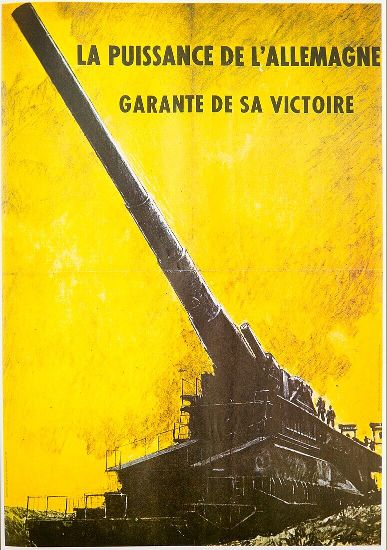 France, Paris, former propaganda poster of the Second World War (39-45)