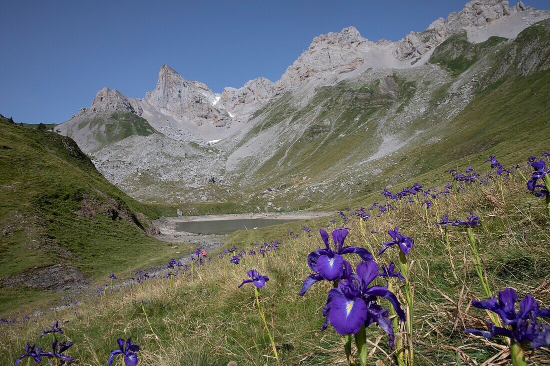 Frankreich, Pyrenees-Atlantiques, Lescun, Lhurs-See, Aspe-Tal