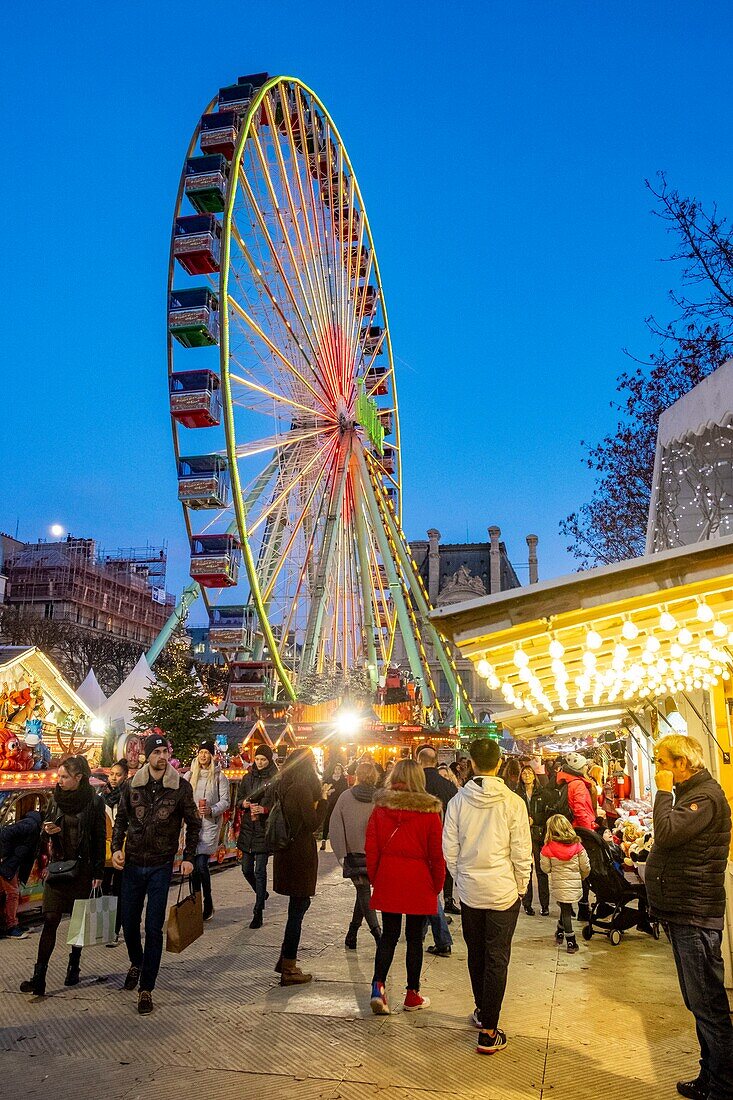 France, Paris, Tuileries Garden, the Christmas market