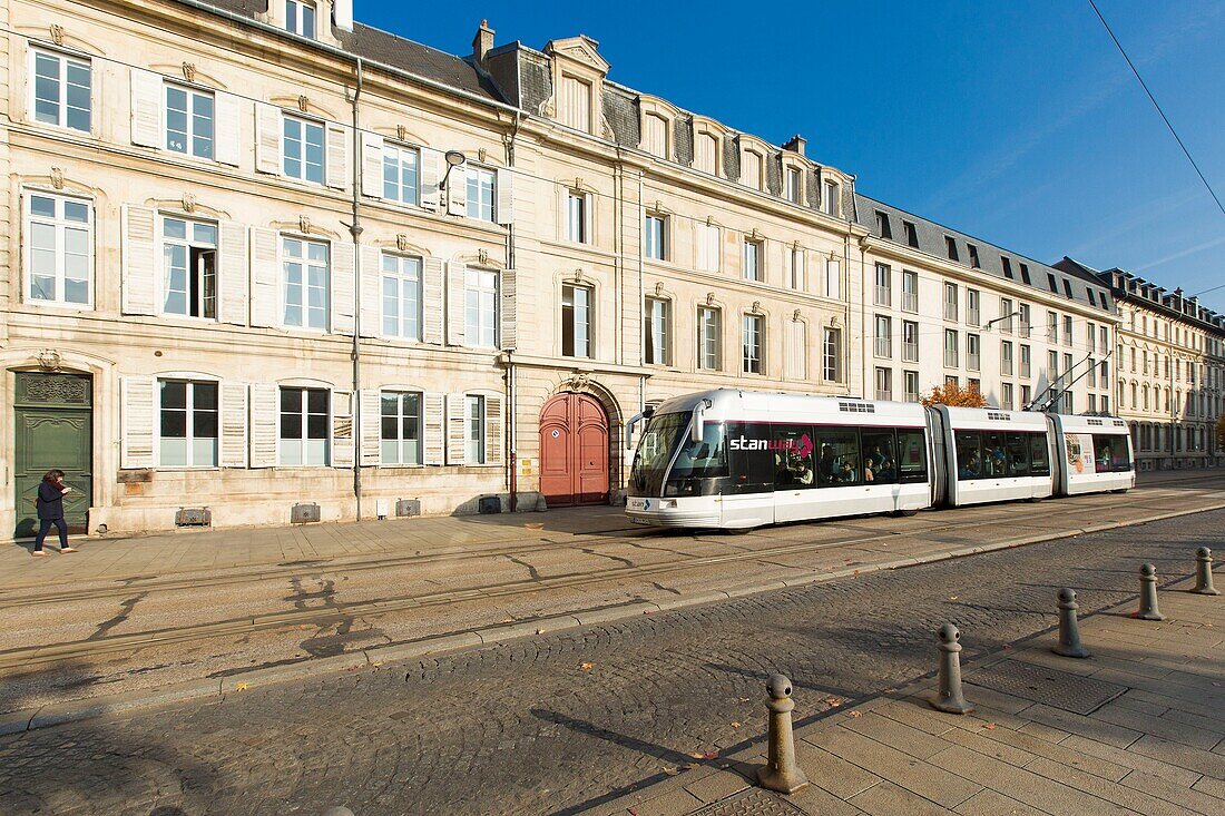 France, Meurthe et Moselle, Nancy, the tramway on Saint Jean street